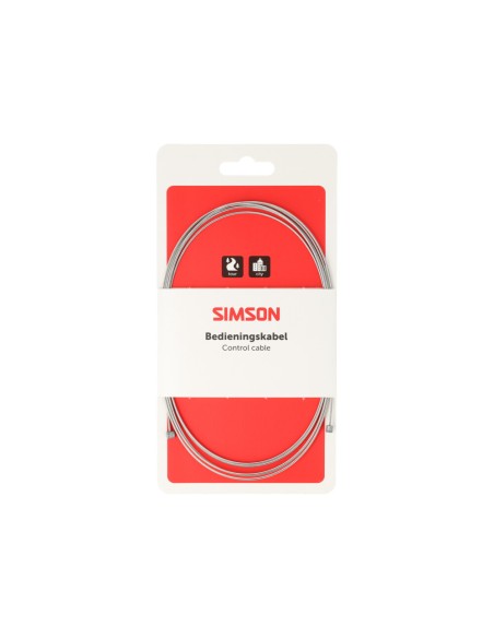Simson schakel binnenkabel rvs 2.25m
