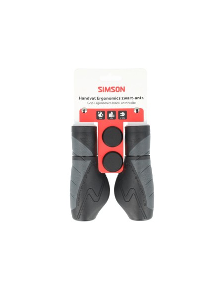 Simson handvatten Ergonomics zwart/antraciet