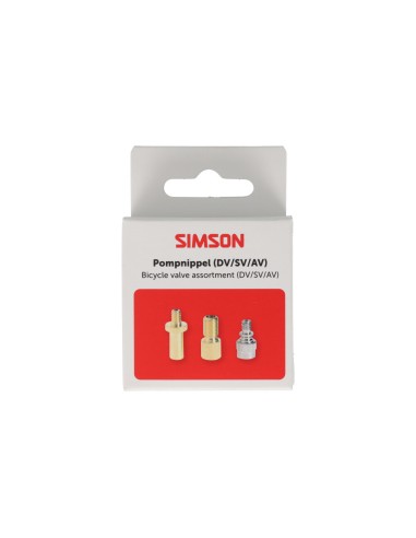 Simson pompnippel assortiment 3-delig