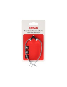 Simson broekklemmen metaal met reflectie