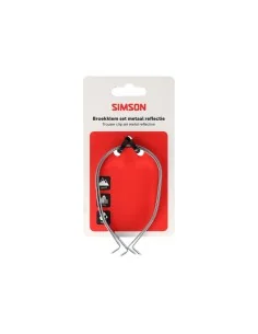 Simson broekklemmen metaal met reflectie