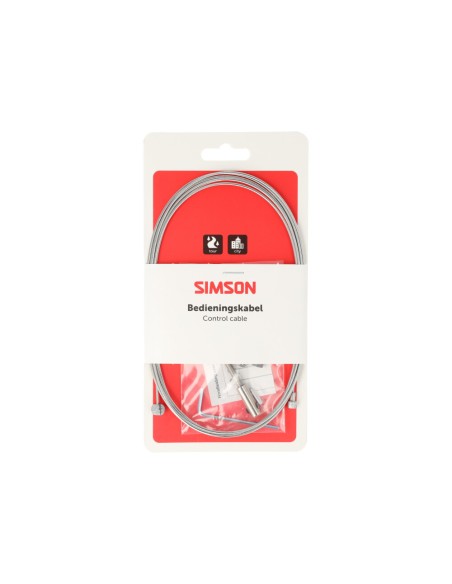 Simson rem binnenkabel rvs 2 nippels met inbus draadeind