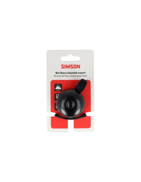 Simson bel Race met elastiek bevestiging zwart