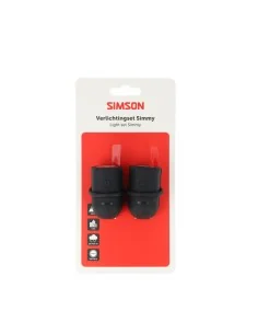 Simson verlichtingsset Simmy batterij zwart