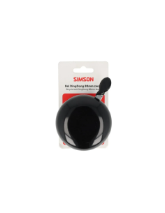 Simson bel Ding Dong Large zwart 80mm