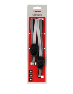 Simson karabijnhaakbinder 60cm zwart/wit/grijs
