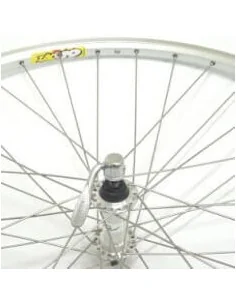 Roland voorwiel 28 Ryde ZAC19 uitval zilver RVS spk