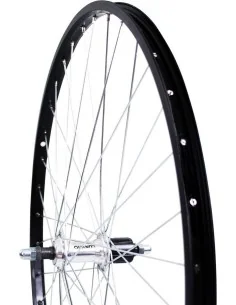 Roland achterwiel 28 vast cass 7v Alu AS26 zwart zink spk