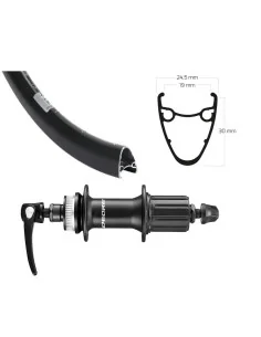 Roland achterwiel 28 Ryde Dutch19 Shimano M5100 zw spk
