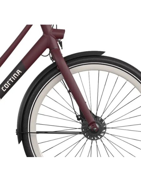 Cortina voorvork Tide 53/57 Burgundy Red