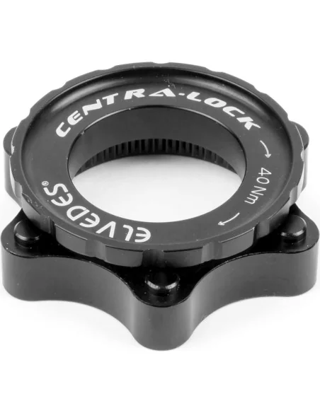 Elvedes remschijf adapter centerlock CNC + ring zwart
