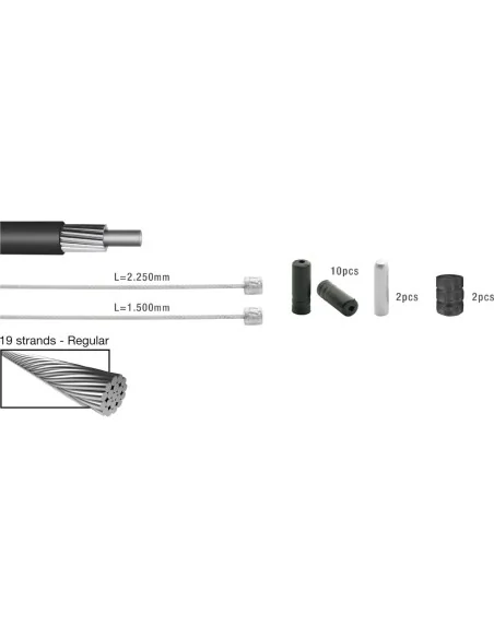 Elvedes schakel kabel kit ATB/RACE zwart