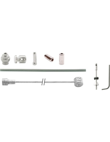 Elvedes remkabel kit + inbus draadeind rvs zilver
