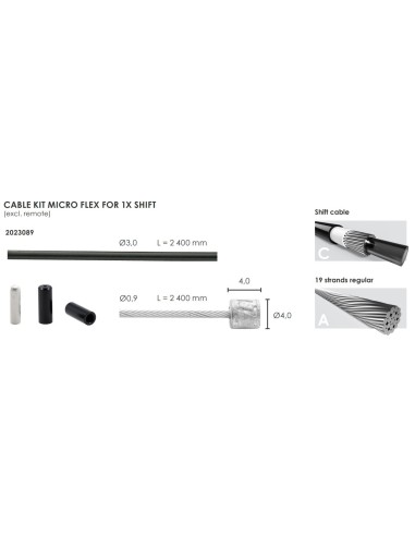 Elvedes schakel kabelkit Micro flex 3.2mm