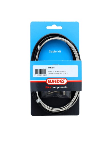 Elvedes universele rem kabelkit 1800mm / 2350mm RVS zwart