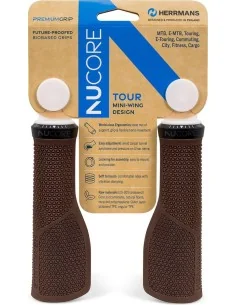 Herrmans handvatten Nucore Grip tour peak 130mm bruin