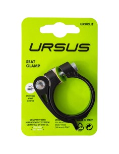 Ursus zadelpenklem met snelspanner 38.1 alu zwart