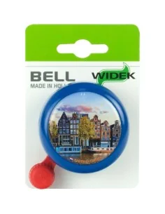 Widek bel met grachtenpand op kaart