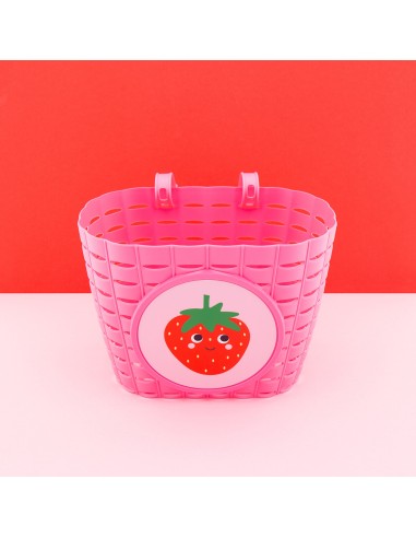 Widek fietsmandje Explorer Happy Strawberry roze