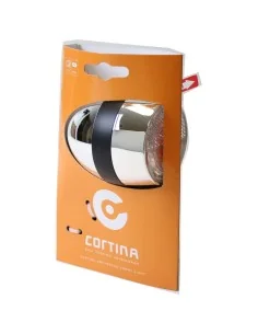 Cortina koplamp Amsterdam batterij chroom zwart