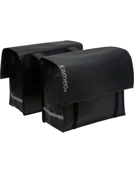 Cameo fietstas dubbel Cameo bisonyl dull zwart 46L