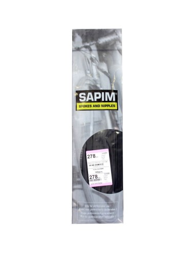 Sapim spaak Leader 14-278 RVS z/nippel zw (1 stuk)