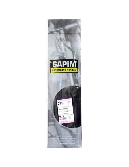 Sapim spaak Leader 14-278 RVS z/nippel zw (1 stuk)