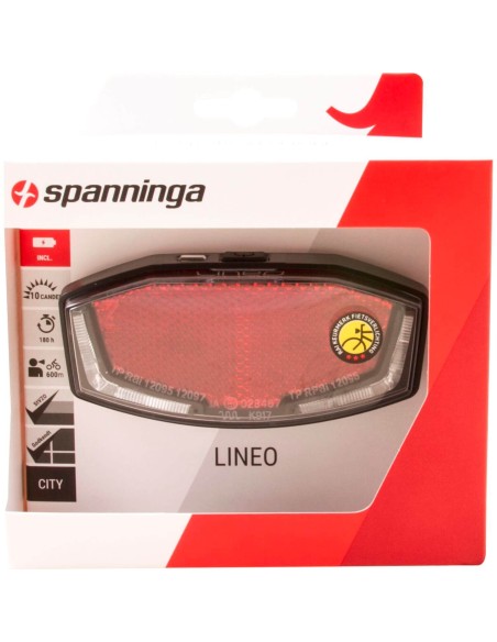 Spanninga achterlicht lineo XB batterij 50/80mm