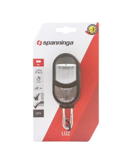 Spanninga koplamp Luz XB met lamphaak zwart