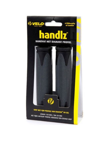 Velo handvatten ATB kraton/gel 130mm zwart/grijs