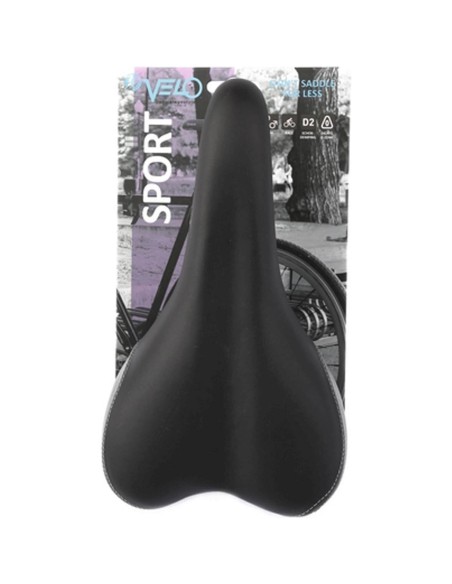 Velo zadel Plush Sport VL-3011 zwart/grijs