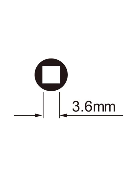 IceToolz nippelsleutel 4-kant 3.6mm met handvat
