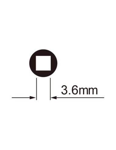 IceToolz nippelsleutel 4-kant 3.6mm met T-handvat