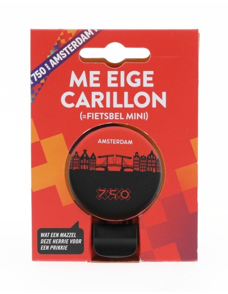 Amsterdam 750 fietsbel silhouet Mokum