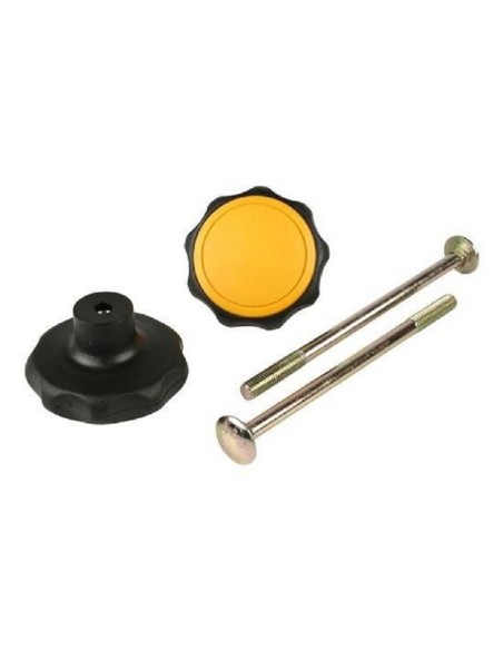 Spinder draaiknop met bout zwart/oranje (2)