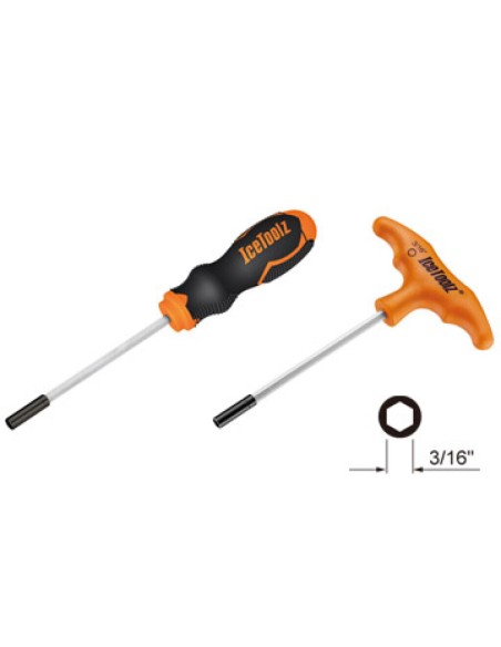 IceToolz nippelsleutel 3/16 6-kant set 12A3+12A7, 12A5