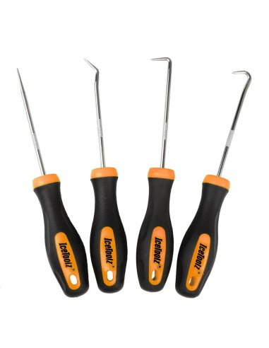 IceToolz haak set, recht, 45gr, 90gr, gebogen, 4-delig
