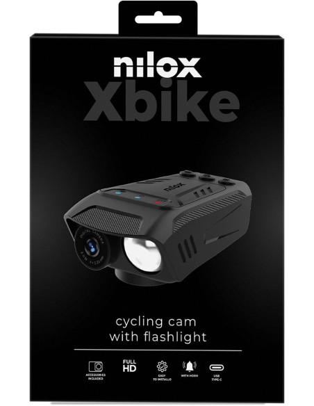 Nilox 3in1 fietscamera - verlichting - claxon