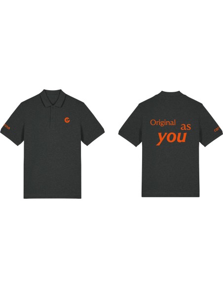 Cortina Polo Unisex - Dark Heather Grey - M