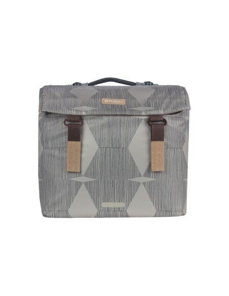 Basil fietstas dubbel Elegance chateau taupe MIK 40-49L