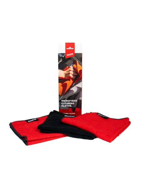 CyclOn Microfiber Schoonmaakdoek set 2 rood 1 zwart