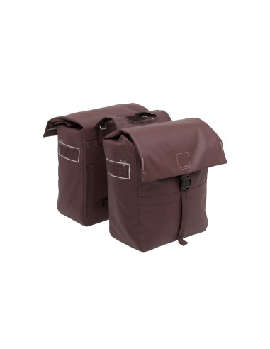 New Looxs fietstas dubbel Leeds chocolate 38L