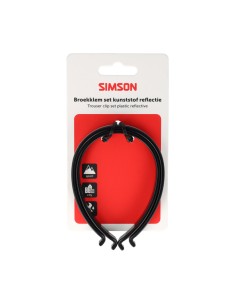 Simson broekklemmen kunststof met reflectie