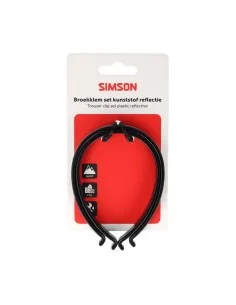 Simson broekklemmen kunststof met reflectie