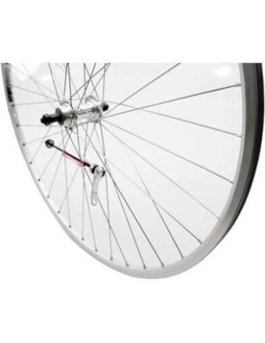 Roland achterwiel 28 x 1 race uitval freewh zilver RVS spk
