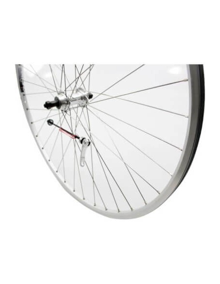 Roland achterwiel 28 x 1 race uitval freewh zilver RVS spk