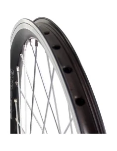 Roland voorwiel 24 x 1.75 vast Alu V-profil zwart zink spk