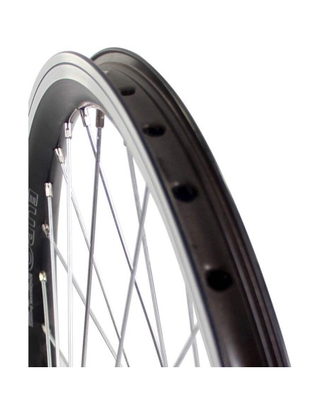Roland voorwiel 24 x 1.75 vast Alu V-profil zwart zink spk