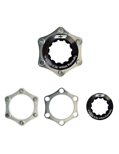 Cyclotech adapter centerlock naar 6 gaats, quick release