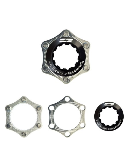 Cyclotech adapter centerlock naar 6 gaats, quick release